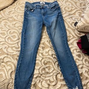 Paige distressed skinny jeans